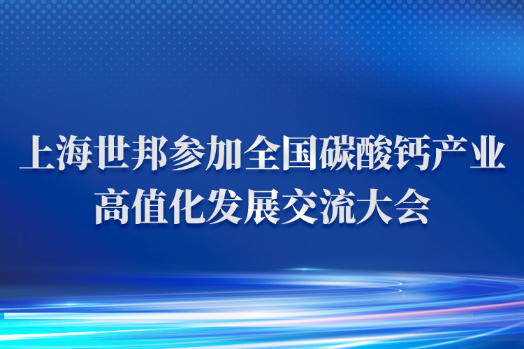會議動態 | 上海世邦參加第四屆全國碳酸鈣產業高值化發展交流大會